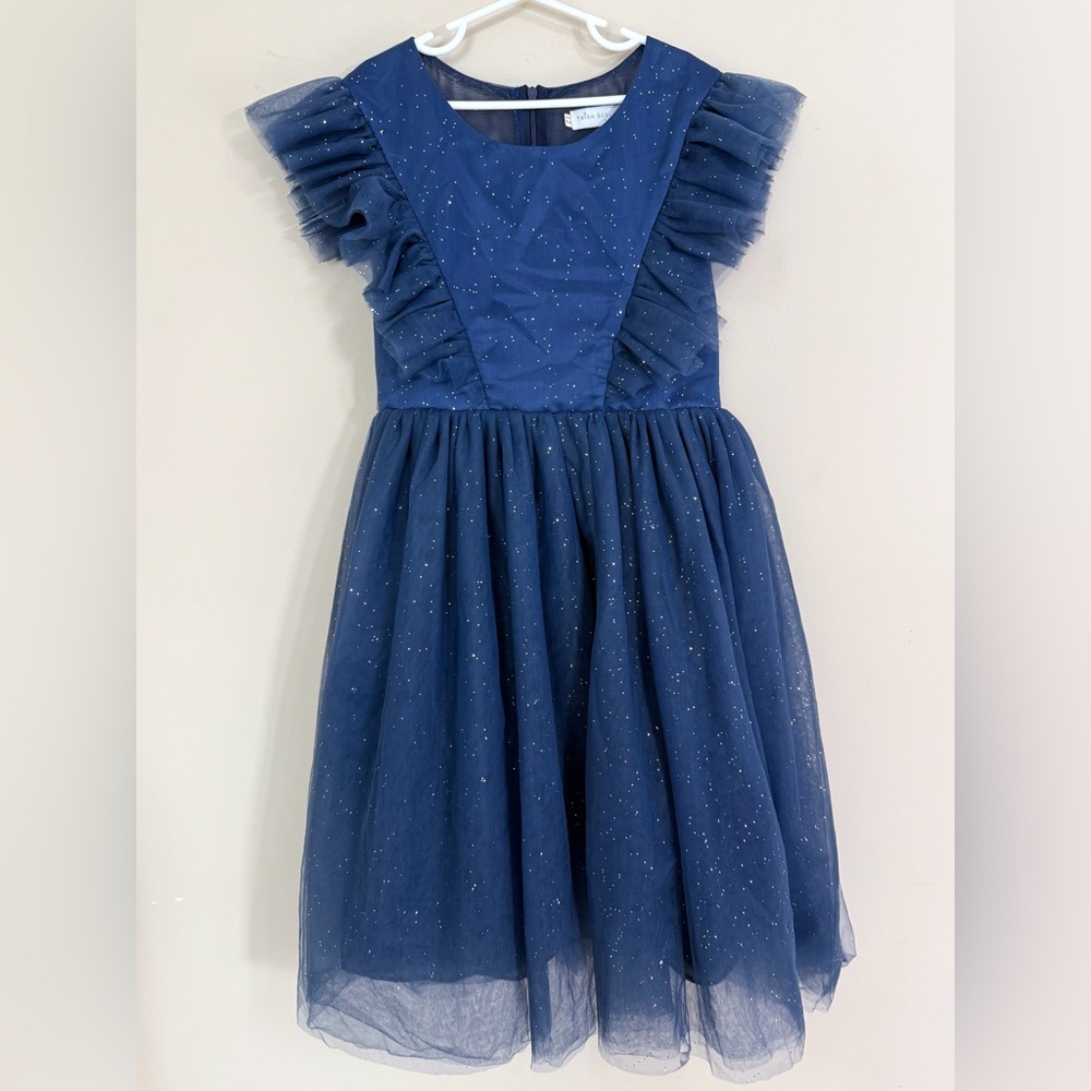 TRISH SCULLY Girls Sparkle Tulle Party Dress Size 12 Whimsical Princess Occasion